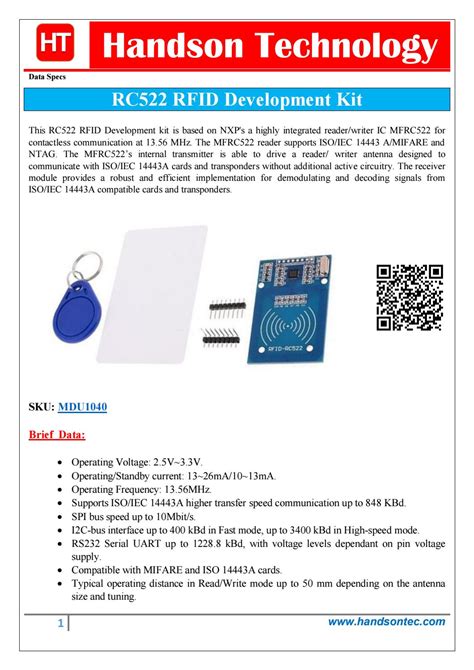 rfid reader rc522 specification|what is rfid rc522.